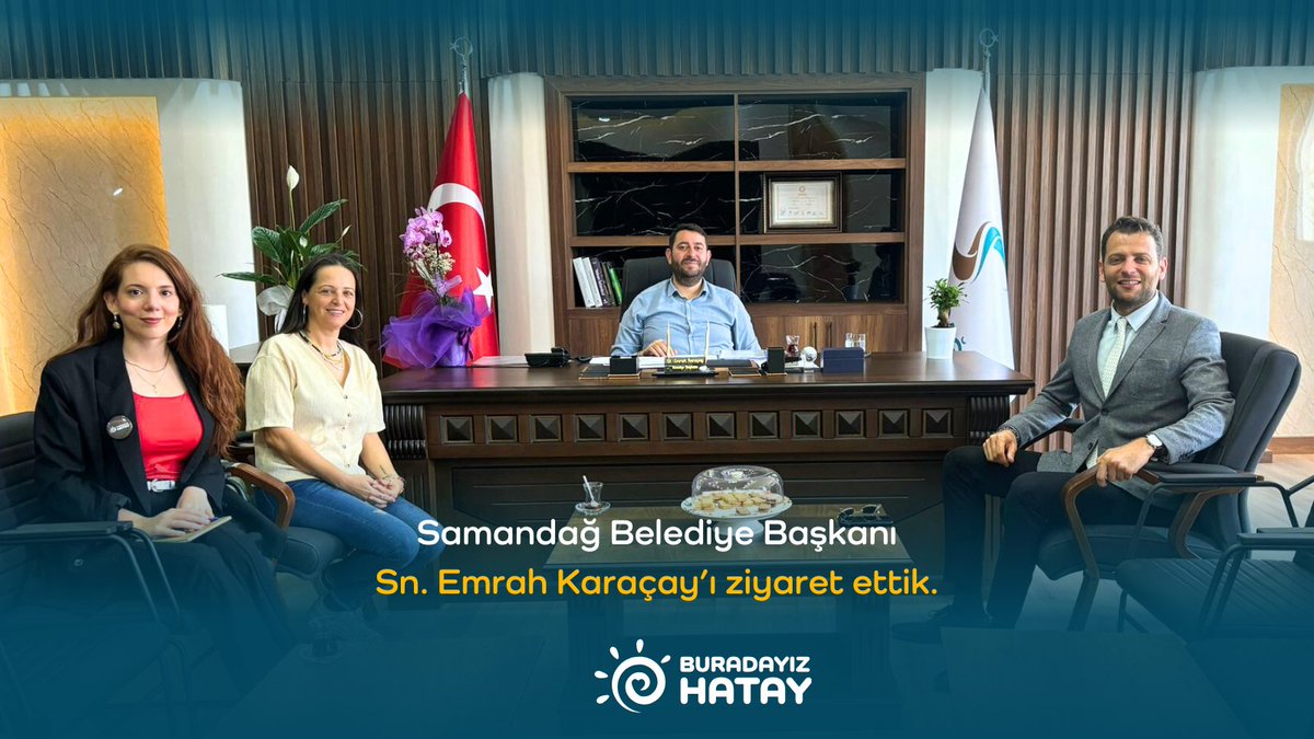 Bugün Samandağ Belediye Başkanı Sayın Emrah Karaçay’ı makamında ziyaret ettik. Yapılan ziyarette özellikle Samandağ’ın doğal güzelliklerinin gençlere yönelik projelerde değerlendirilmesi ve Samandağlı esnafın desteklenmesi konularında yapılacak iş birlikleri görüşüldü.