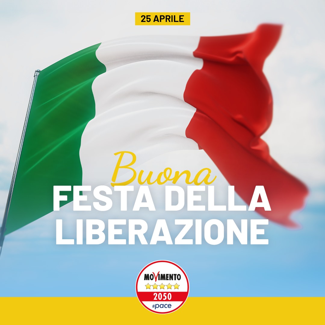 Mov5Stelle's tweet photo. Oggi, in memoria di coloro che si opposero alla dittatura nazifascista, celebriamo una ricorrenza fondamentale per la storia del nostro Paese. Festeggiamo la democrazia, i diritti e le libertà tutelate dalla nostra bellissima Costituzione. Buona #FestaDellaLiberazione a tutti! https://t.co/EiJmsrEp9q