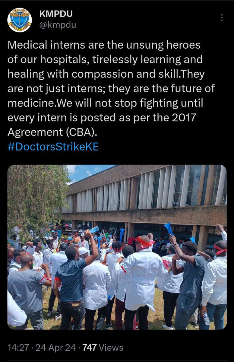 Julianatieno6's tweet photo. Solidarity forever, for the union makes us strong
#DoctorsStrikeKE
#SupportKenyanDoctors
#MedicalInternsWork
#StopFakePromises https://t.co/MFQxy0hr3o