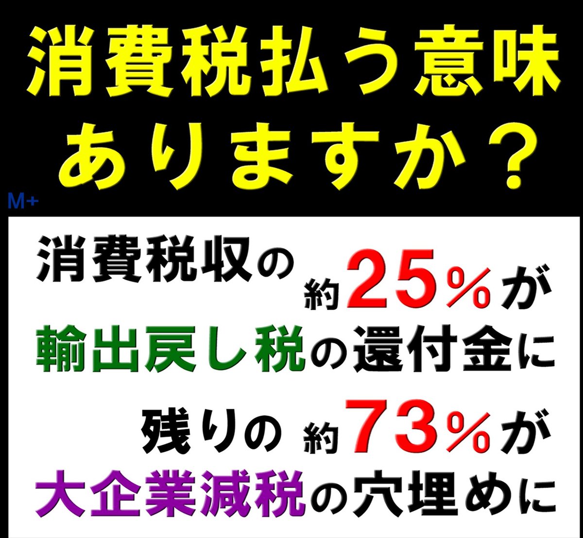 消費税減税を求めます。
　
消費税減税を求めます❗
食品は消費税廃止を求めます❗
消費税は社会保険には使われていません
自民党はウソをつくな❗