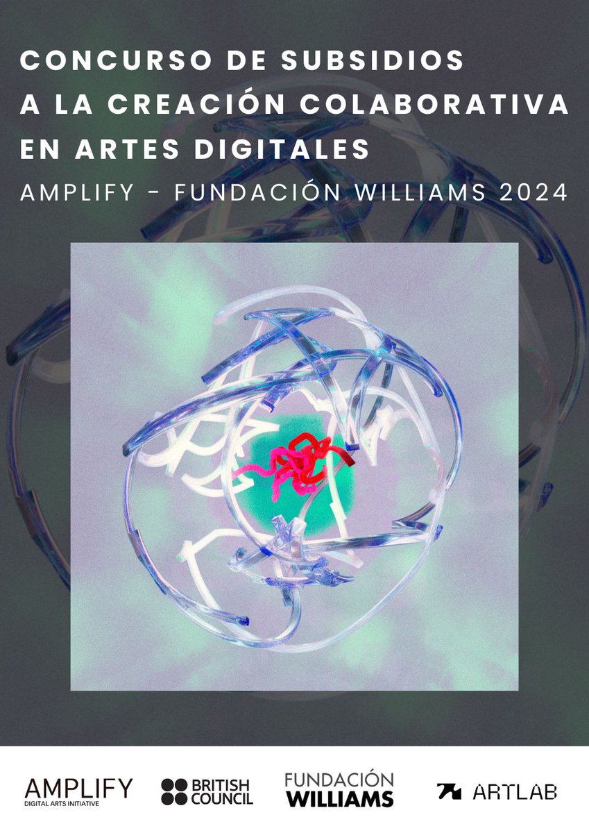 📢Se abrió el Concurso de Subsidios a la Creación Colaborativa en Artes Digitales AMPLIFY DAI – FUNDACIÓN WILLIAMS 2024 en el marco del programa AMPLIFY D.A.I., una iniciativa que llevamos adelante junto al @arBritish y #Artlab. Toda la info fundacionwilliams.org.ar/concurso-de-su…