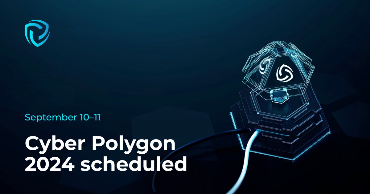 Cyber Polygon 2024, September 10–11. Registrations open in June. The online cybersecurity training will run jointly with MENA ISC 2024. Corporate teams from across the world are welcome to participate. Live stream from the Cyber Polygon booth. bit.ly/3WkjVxg
