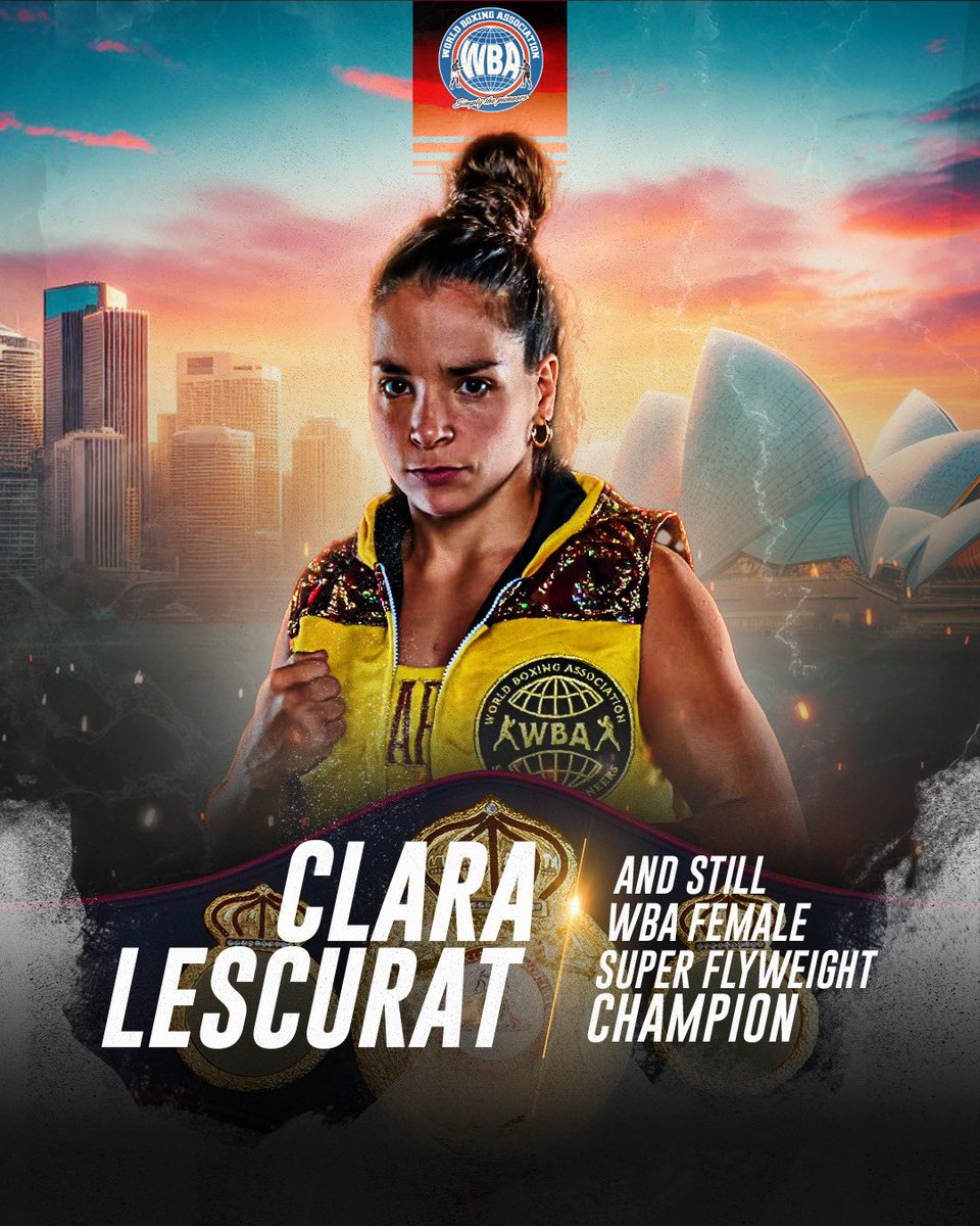 Clara Lescurat beats Linn Sandstrom by UD in Sydney 🔥🇦🇷

#AndStill WBA Super Flyweight Champion 👑

Congratulations! 🥊

#Boxing #Boxeo #WBA #WBABoxing