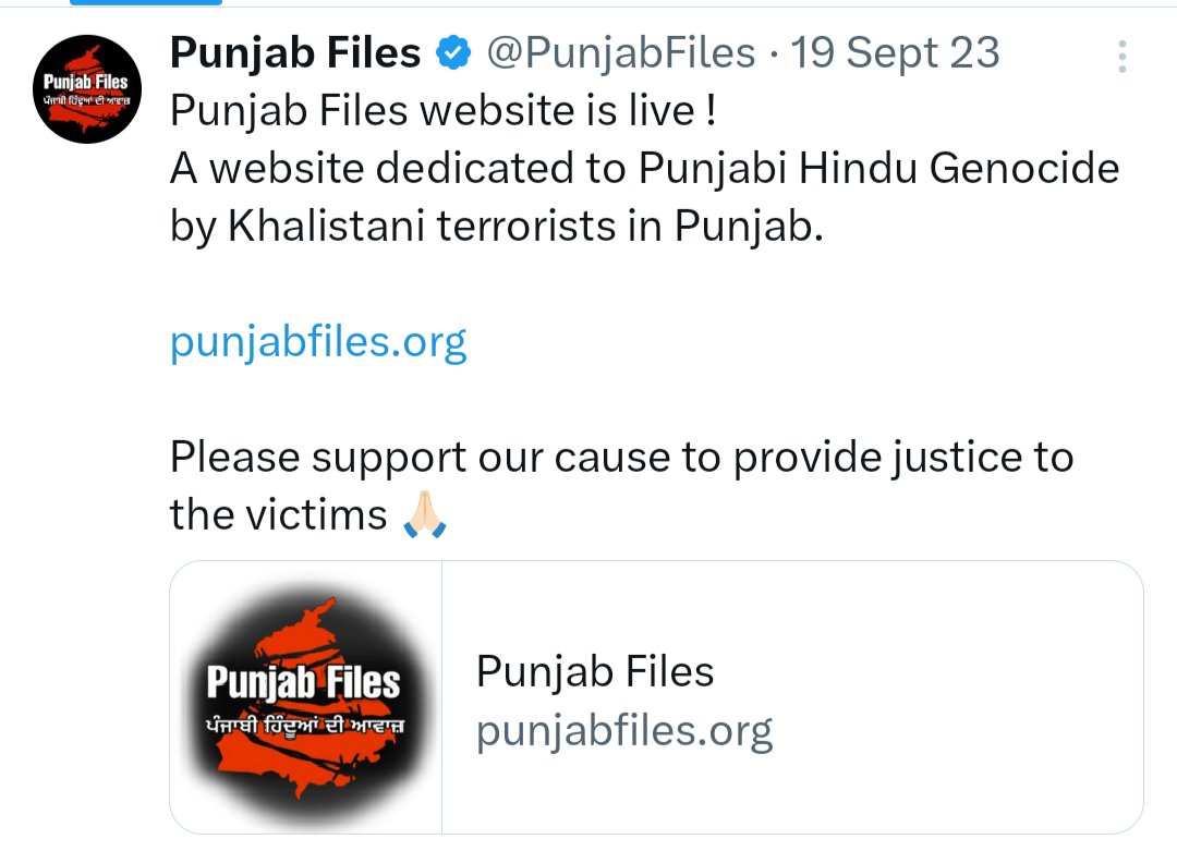 x.com/PunjabFiles
    #PunjabFiles
#KhalistaniTerror
#KhalistaniTerrorism #KhalistaniTerrorists
#SayNoToTerrorism