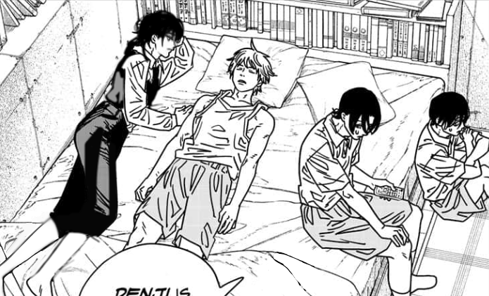 OMG !!! Asa lies next to Denji on the bed in new chap !!! 😭🫶💦💦💦 #chap163 #チェンソーマン #三鷹アサ #电锯人 #asaden #chainsawman #电锯人 #三鹰朝