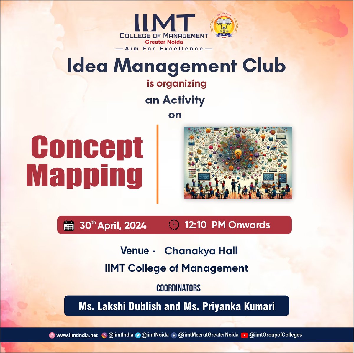 Concept mapping, also known as a conceptual diagram, is a visual representation that illustrates the suggested connections between ideas. . iimtindia.net Call Us: 9520886860 . #IIMTIndia #IIMTNoida #IIMTGreaterNoida #IIMTDelhiNCR #IIMTian #ConceptMapping