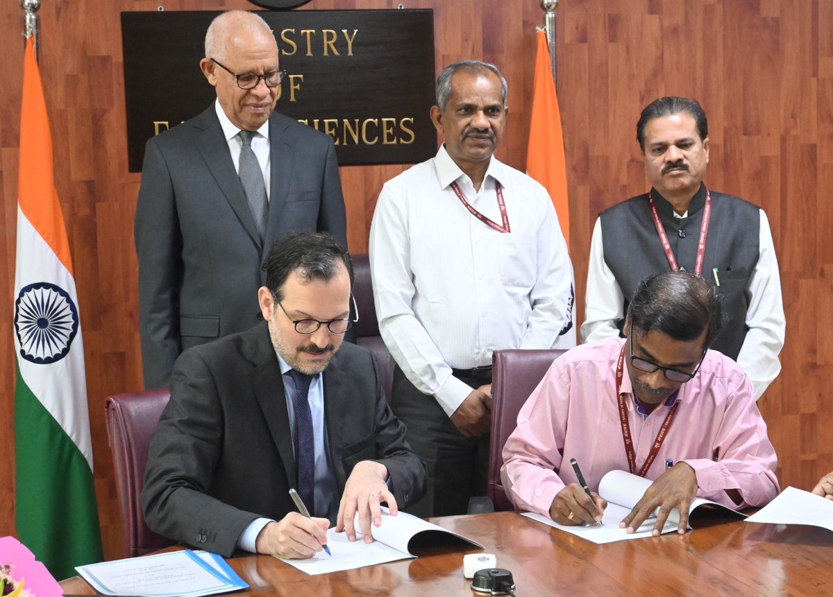 India and the Dominican Republic strengthen meteorological ties! An MoU was signed between @ONAMET_RDO (Dominican Republic) and @Indiametdept, focusing on scientific research, Numerical Weather Prediction, Satellite Meteorology, and more.