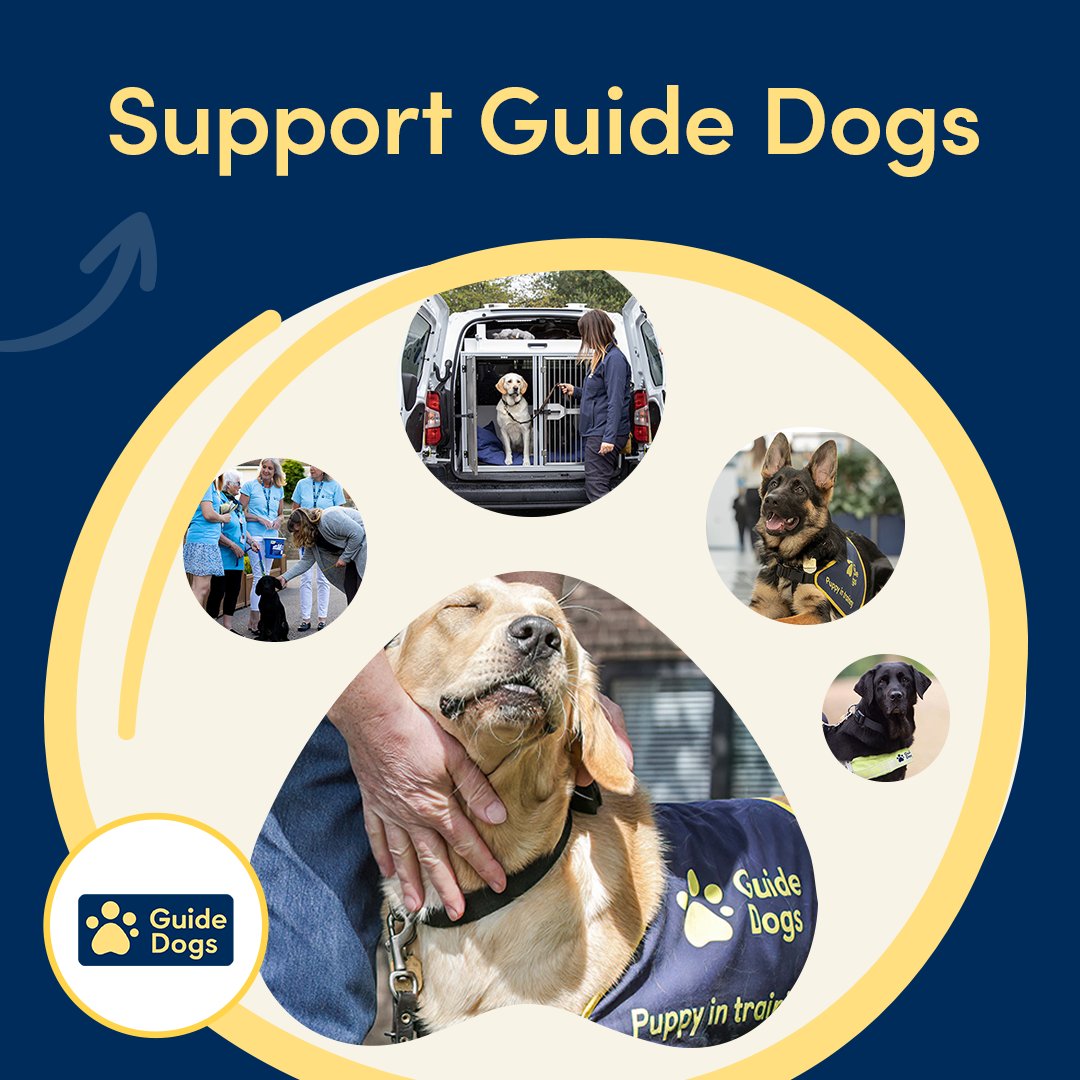 Guide Dogs make a huge difference in people's lives! Do you support any Guide Dogs charities? You can support amazing charities like Guide Dogs UK for free when you shop via easyfundraising! 💛🐾 Sign up to help them here: bit.ly/3vYd8Pe