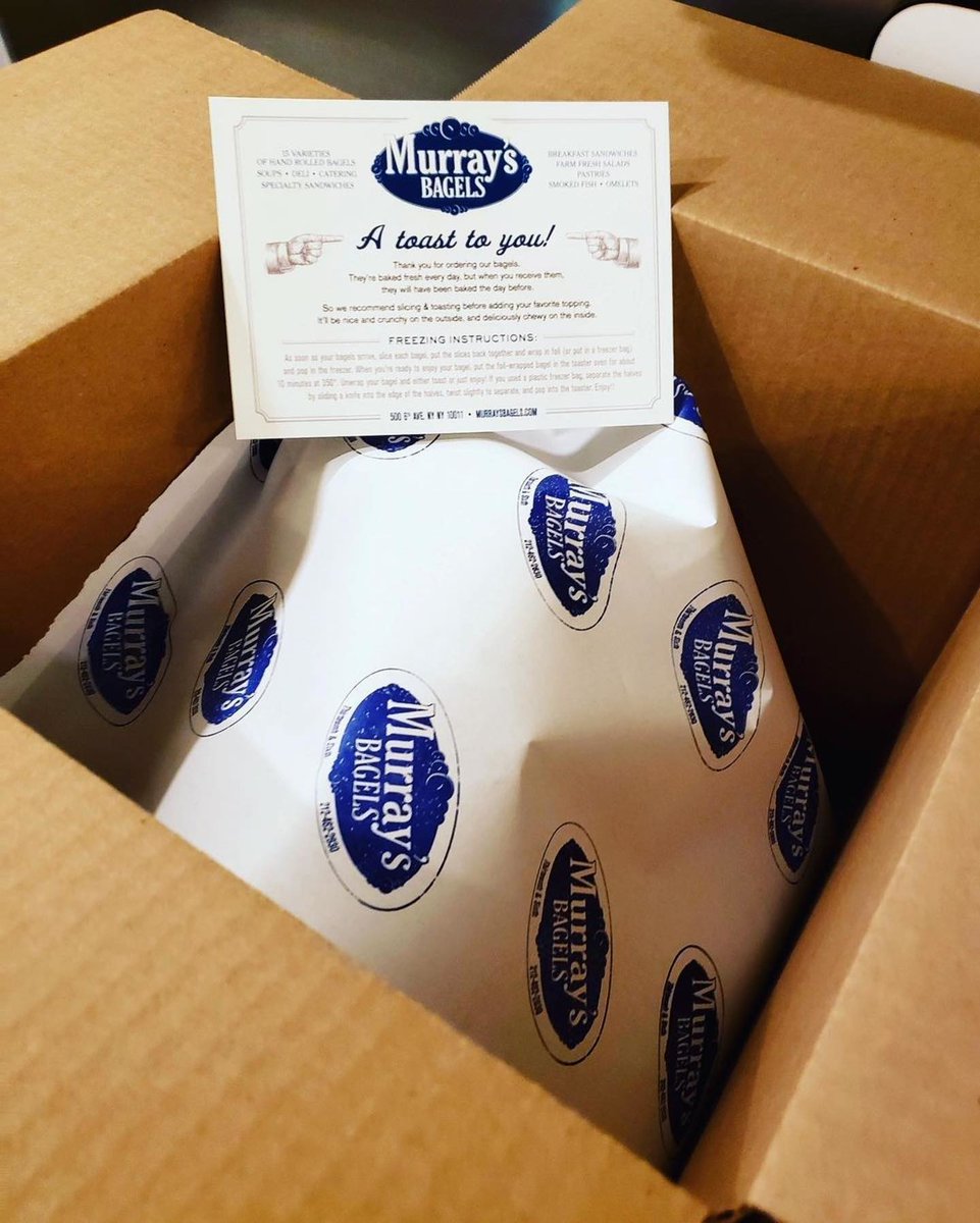 🥯Send our delicious Murray's Bagels!
Shipping nationwide at getmurraysbagels.com

#shippingbagels #murraysbagels #bagels #yum #getyourbagelon 
#nycbagels #bagelsnyc #newyorkbagel