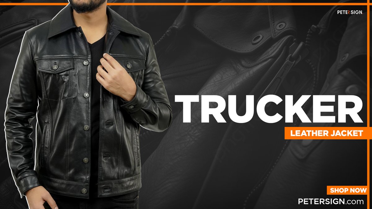 Black Trucker Leather Jacket
The form of armor to self-express and impress.
  Shop Now ▶️shorturl.at/otuAX
#truckerjacket #truckerleatherjacket #blacktruckerjacket #Truckerstylejacket #Truckerfashionjacket #Mensjacket #mensleathertruckerjacket