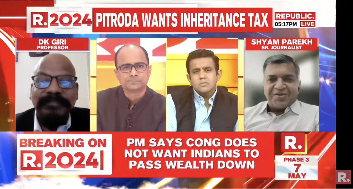 Be it intentional or unintentional, the timing of Sam Pitroda's remark is very wrong. Congress distancing from the remarks doesn't make much sense. With this 'wealth redistribution' issue, Congress has taken a confused position, it is not a politically mature position: Shyam