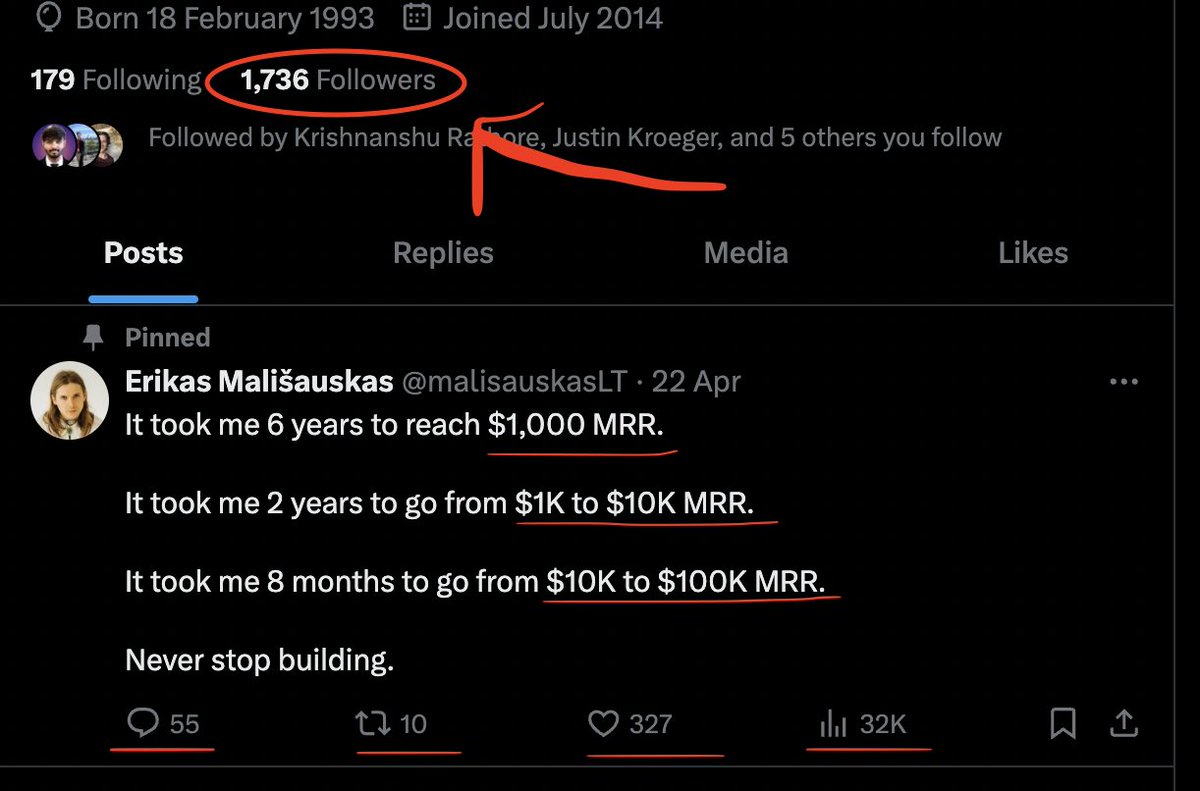 😱 This guy just made 1,000 followers on X in 1 day without any hashtags, emojis, images Just small summarize of his life in 10 years 😱 #indiehackers, just check this new Indie Hacking super star!