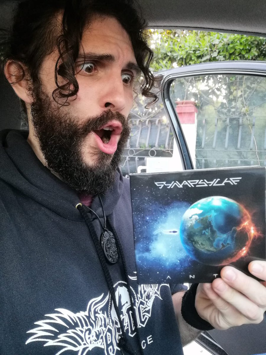 Here's Enrico holding our CD 'ANTI', out now via @alfamatrix! We invite all our fans who purchased our #newalbum to send us a pic holding the CD, we're gonna post it! STREAM/BUY 'ANTI': ► band.link/antisynapsyche #synapsyche #anti #darkelectro #industrial #EBM #futurepop #dark