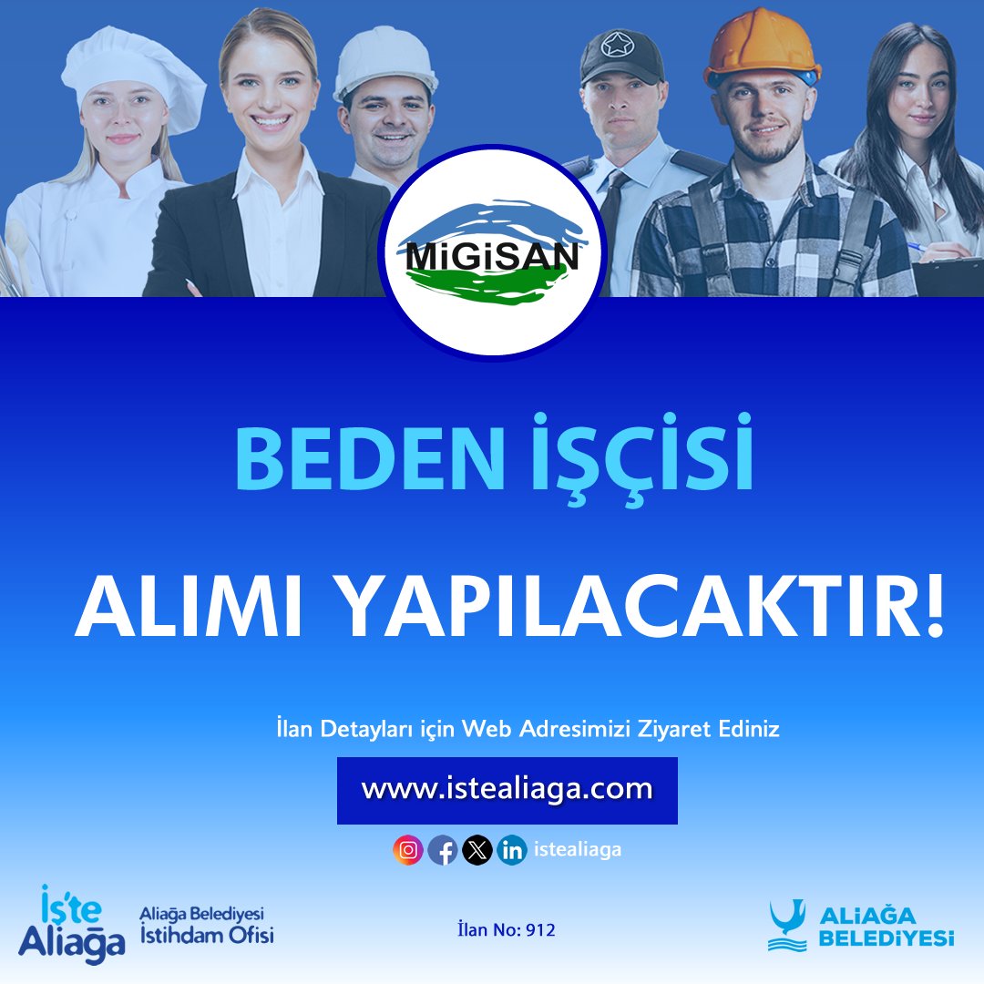 Firma bünyesinde çalıştırılmak üzere 'Beden İşçisi' alımı yapılacaktır.
⁣
İlana Başvuru için Hemen Üye Olun⁣
🔹 istealiaga.com

#izmir #aliağa #aliağabelediyesi #insankaynakları #istihdam #işilanları #aliağaişilanları #izmirişilanları