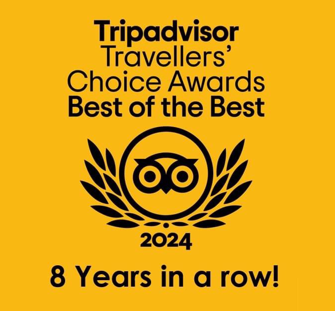 🏆 WE'VE WON AGAIN! 🏆 We're really excited to announce that for the 8TH YEAR in a row we've been placed in the top 1% of all B&Bs (16th in the UK to be precise) in the annual TripAdvisor Travellers' Choice Awards for the Best of the Best accommodation providers.