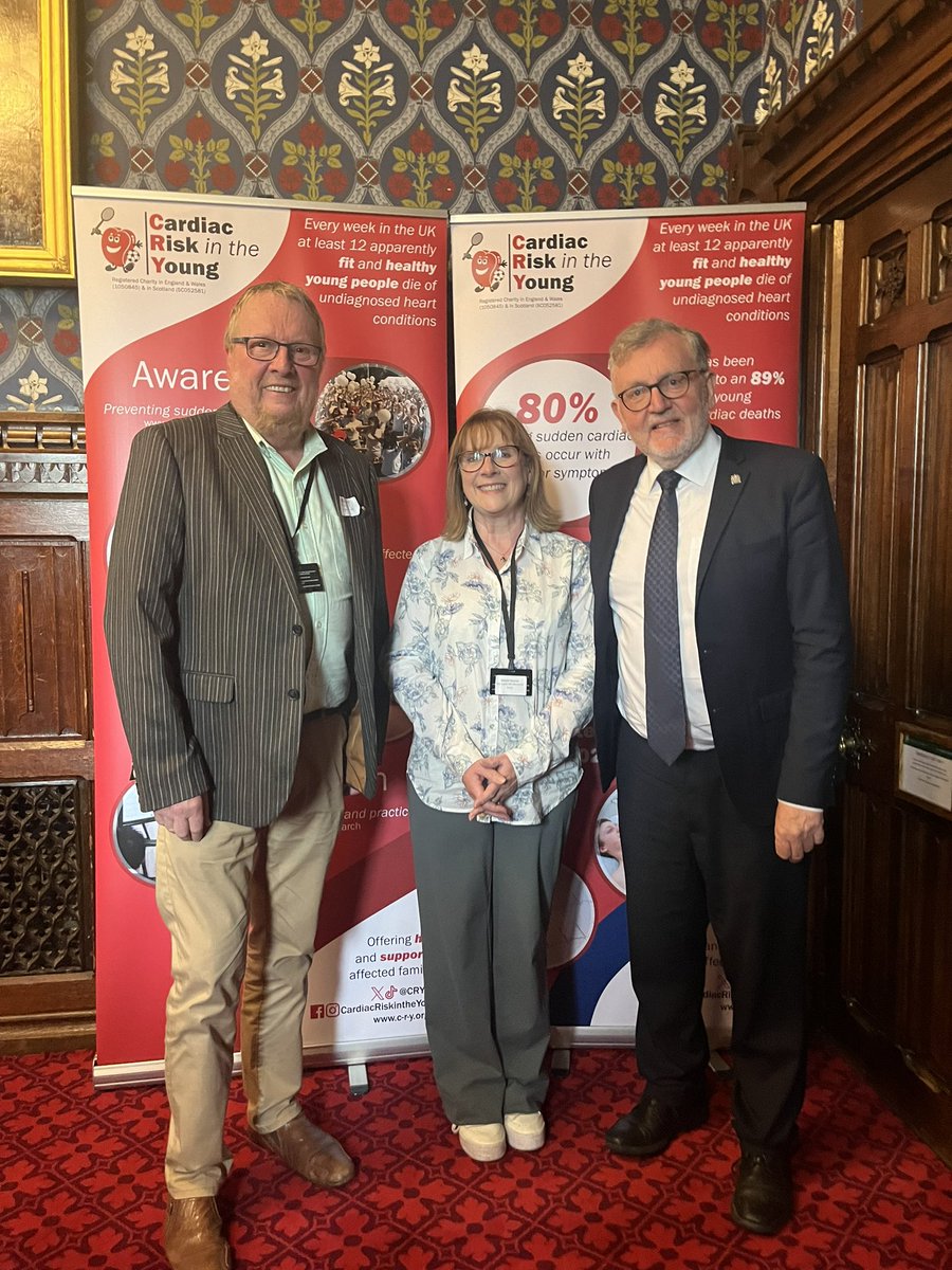 I was delighted to welcome to House of Commons Sharon and Gordon Duncan who are not only honouring Sharon's much missed son David through the setting up of The David Hill Memorial Trust but actively supporting the work of Cardiac Risk in the Young
