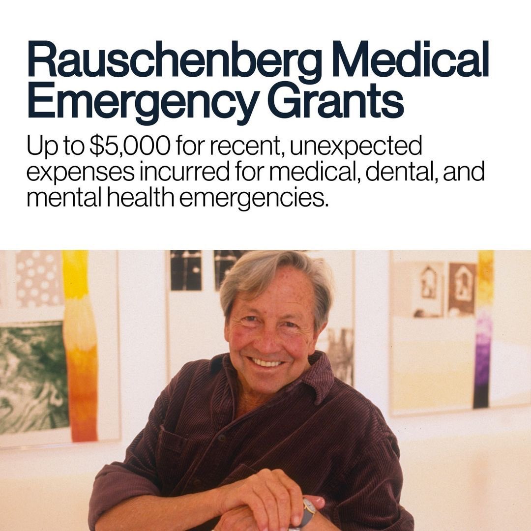#Repost @nyfacurrent The Rauschenberg Medical Emergency Grants program provides visual artists, film/video/digital/electronic artists, or choreographers residing in the U.S. with one-time grants of up to $5,000 for unexpected medical, dental…. ⁠ nyfa.org/awards-grants/…