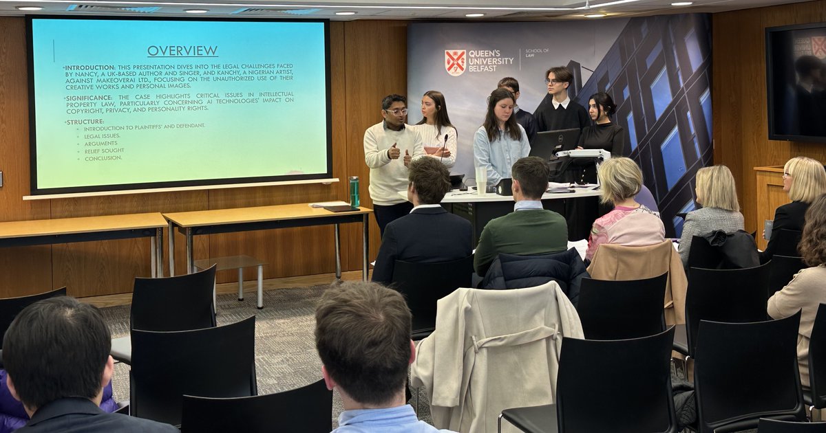 Exciting news! Our School's Project-Based Learning Student Presentations kicked off this morning! As part of an ‘Innovation & Creativity Clinic' Masters students from our ‘Law & Technology’ and ‘Intellectual Property Law' courses have examined real-world case studies across