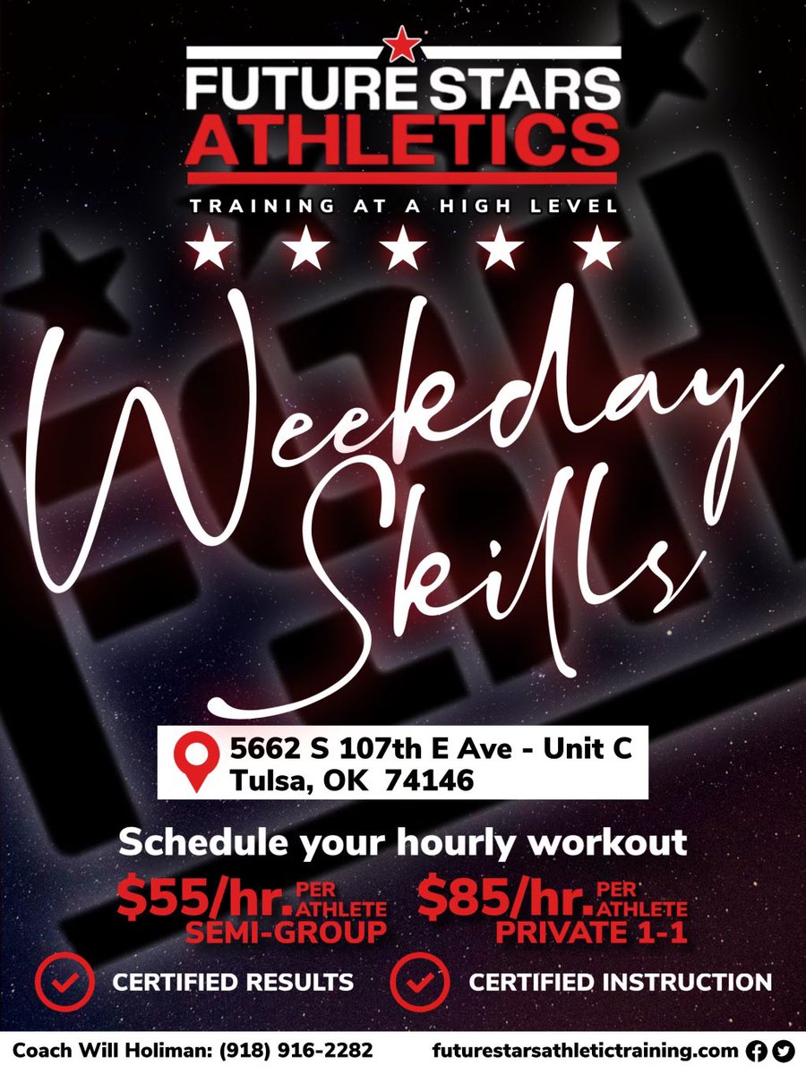 FutureStars_Ok's tweet photo. 🏀Full-Time🏀
🏀High Level Training🏀
1️⃣ of Oklahoma’s
Premier Training Facilities
✔️Certified Results
✔️Certified Instruction
✔️College Connections
✔️ Elite Camp Info/Dates
✔️ College Prep Info
#IngredientsForA⭐️ #Athlete⭐️ https://t.co/ihEucSPhTn