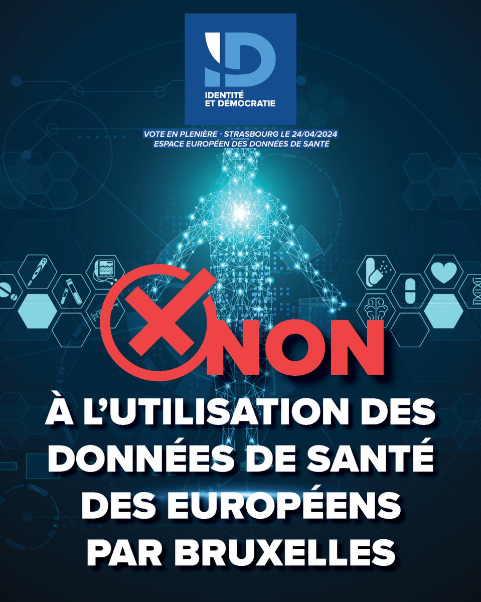 Les données de santé des Européens relèvent de la vie privée et, à ce titre, elle doivent être protégées. Leur gestion et utilisation par la Commission européenne mais surtout leur stockage sur des serveurs étrangers sont pour les députés RN du Groupe ID des lignes rouges. Ils