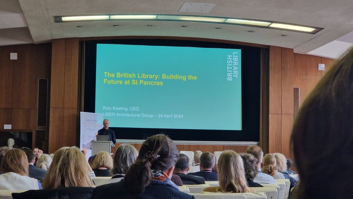 #LAG2024 is underway @kbrbe The opening keynote is given by Sir Roly Keating of the @britishlibrary
