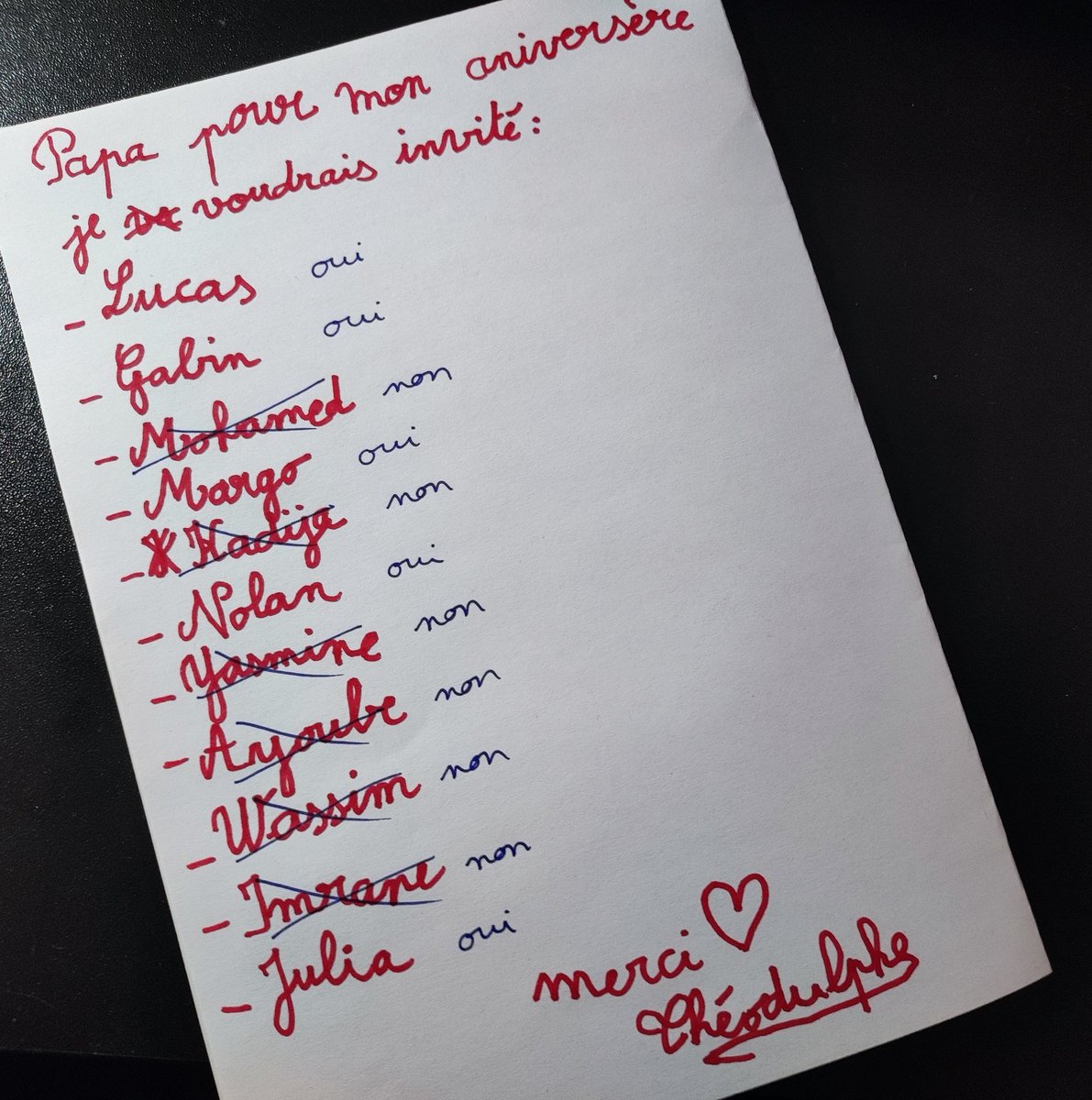 JohnnyBaudelai2's tweet photo. Mon loulou Théodulphe (7 ans) qui me demande s'il peut inviter des amis pour son "aniversère"😊 Trop mignon❤️ Malheureusement, sa mère et moi avons décidé de limiter le nombre d'invités, car nous n'avons que peu de place dans notre maison de campagne😊 J'espère qu'il comprendra🙏 https://t.co/YSYuQ4GHE4