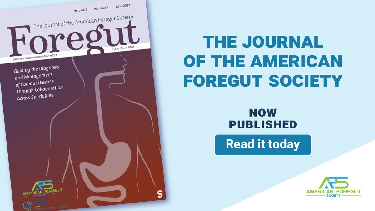 #ForegutJournal is now published! Did you know that as an AFS Member - the Journal is included in your membership benefits?