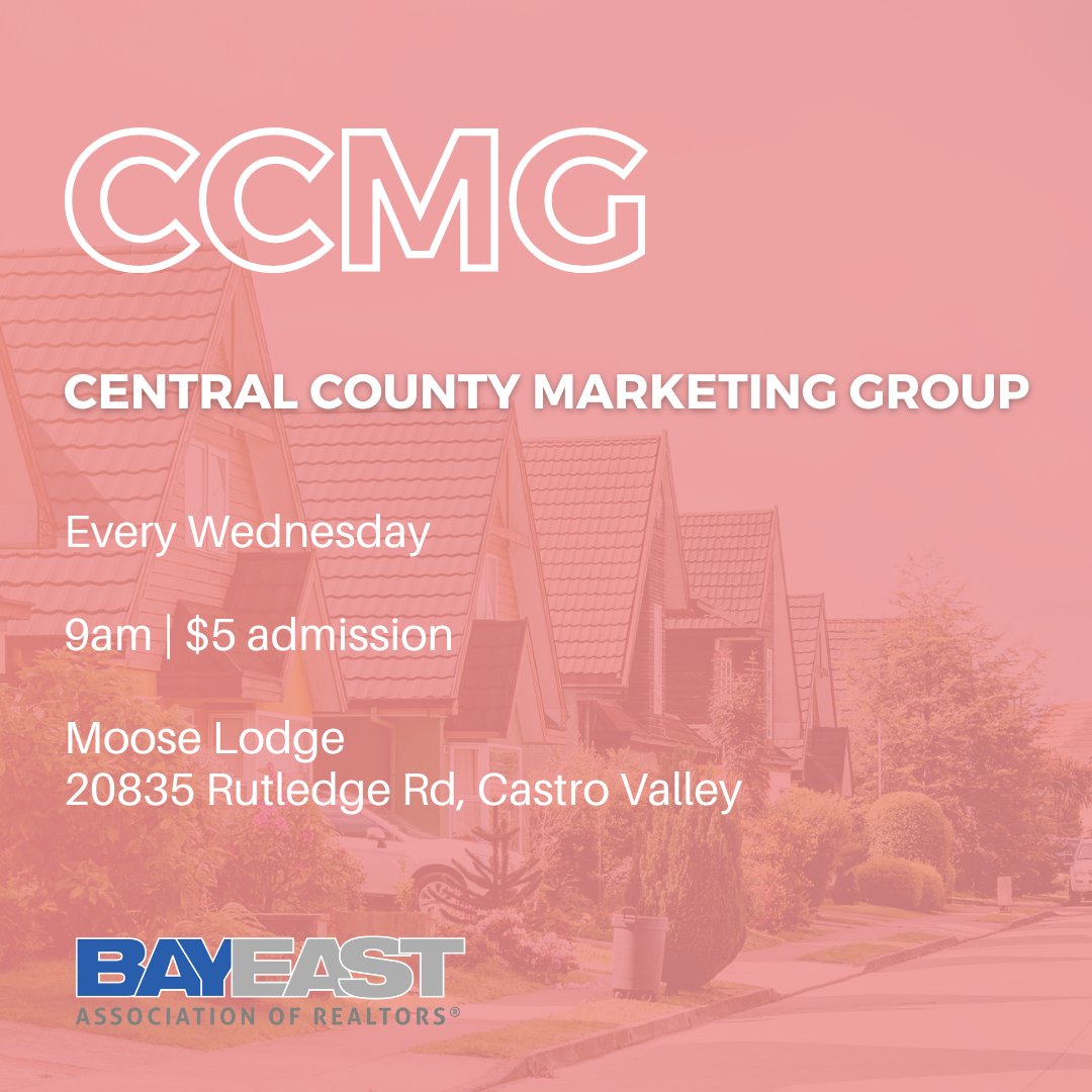 Join us at 9am at the CCMG meeting at the Moose Lodge, 20835 Rutledge Rd, Castro Valley.

Learn more here: bayeast.org/marketing-grou…

Toursheets are available here: bayeast.org/toursheets (login required)