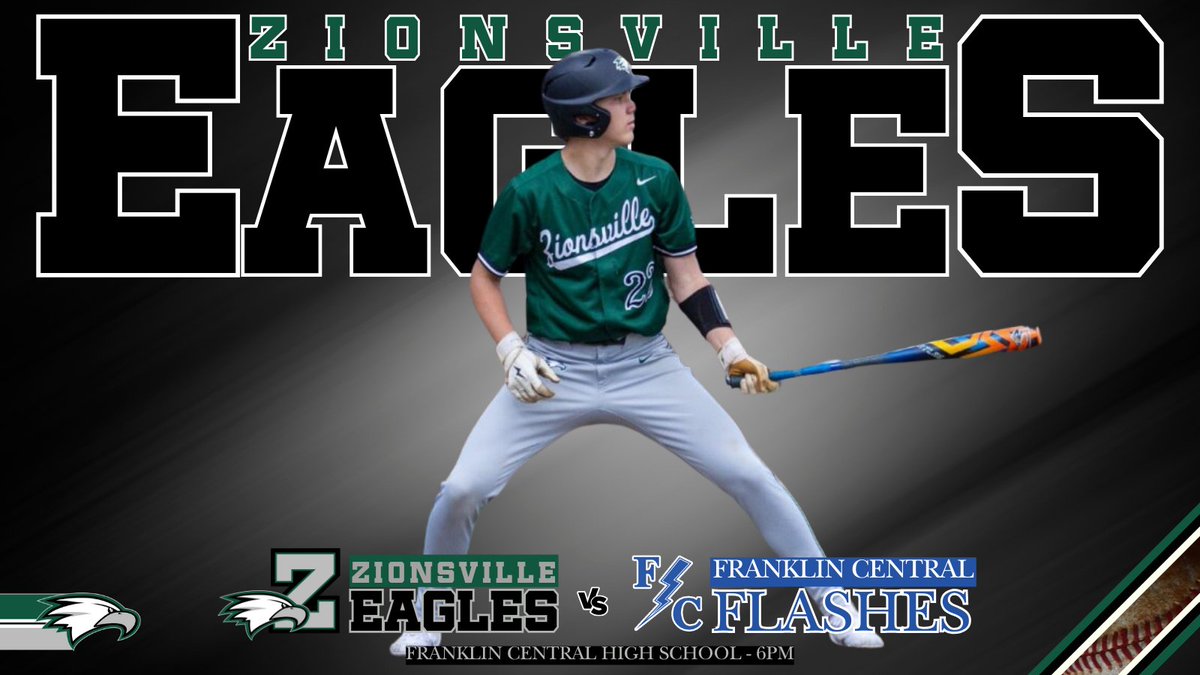 ⚾️ BASEBALL ⚾️ Good luck to @BaseballZville as they travel to @FCFlashes today in this @HoosierCConf match-up! First pitch is set for 6PM. GO EAGLES!!! 🎟️ public.eventlink.com/tickets?t=71025