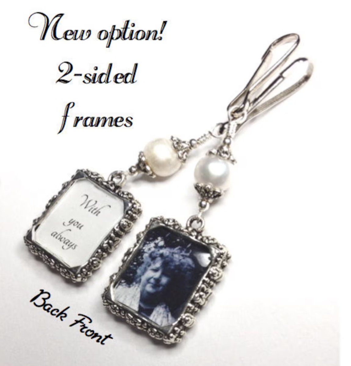 2 sided Wedding bouquet photo charm. Pearl memorial photo charm 2 sided. Bridal shower sister gift smilingbluedog.etsy.com/listing/264368… via @Etsy #Etsy #etsypreneur #bestofetsy #etsyseller #etsyshop #bride #bridetobe #family #keepsake #shoppingonline #etsyfinds #wedding #giftidea