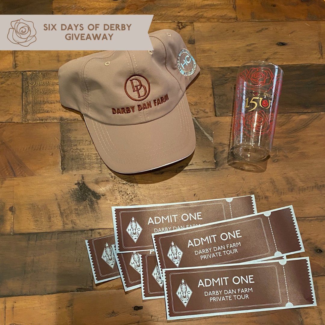 KYHorseCountry's tweet photo. 🌹Day three of the Six Days of Derby celebrates 2019 Kentucky Derby winner Country House, who stands at Darby Dan Farm! Today’s giveaway includes a Darby Dan Farm hat, an official Kentucky Derby glass, and a private tour of Darby Dan Farm for up to six guests. https://t.co/DZu8zLWEMV
