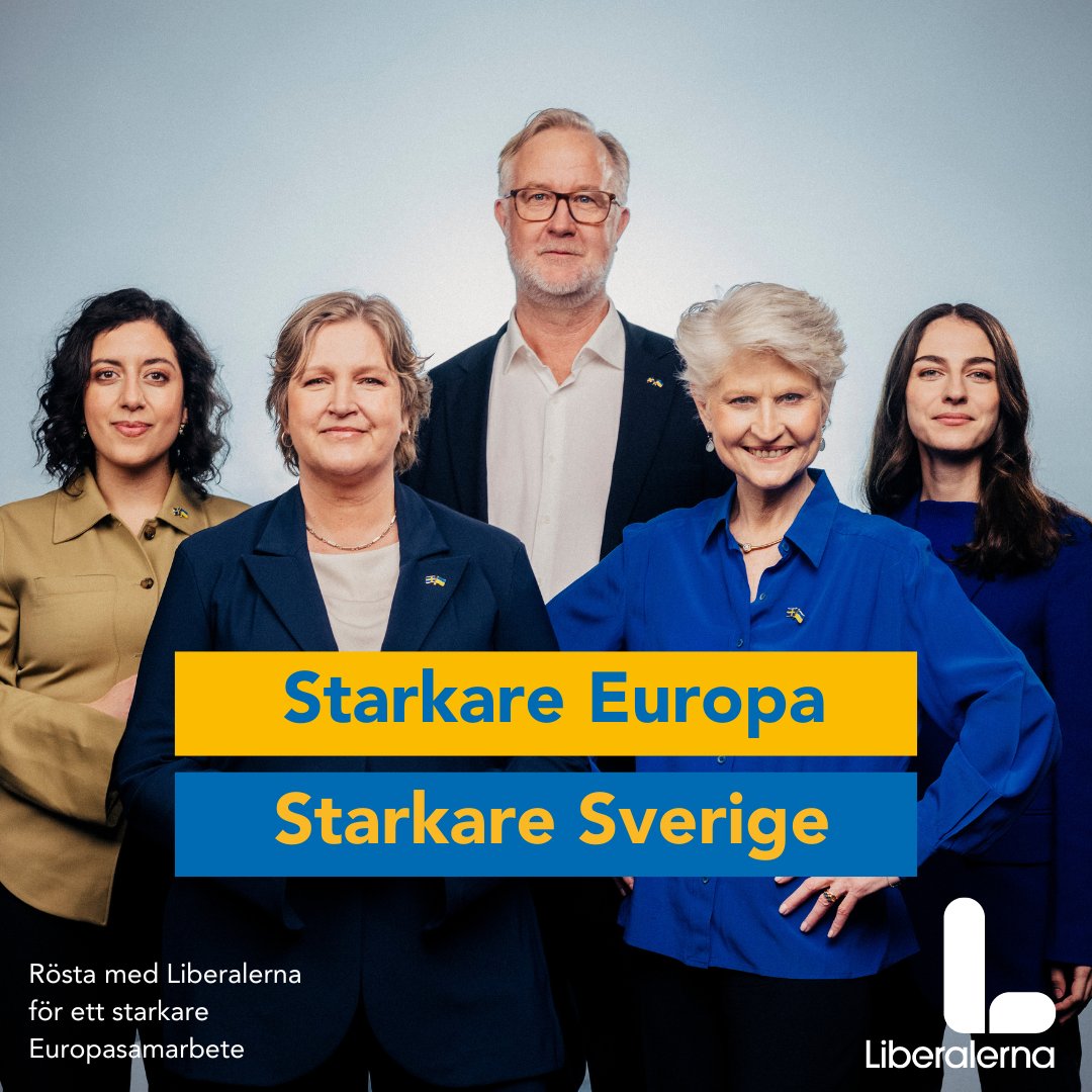 Bygger vi inte ett starkare Europa får vi ett svagare Sverige. När demokratier och frihet hotas behöver Europa hålla ihop mot diktaturer, krig och förtryck. Rösta med Liberalerna för ett starkare Europasamarbete den 9 juni.