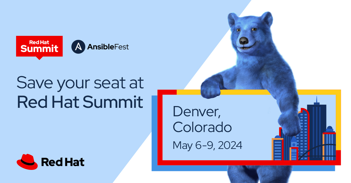 #RHSummit + #AnsibleFest is almost here! We hope you’re packed and ready to build new skills, challenge #cloud complexity, take part in discussions, and hear from the experts. bit.ly/3ESkUek