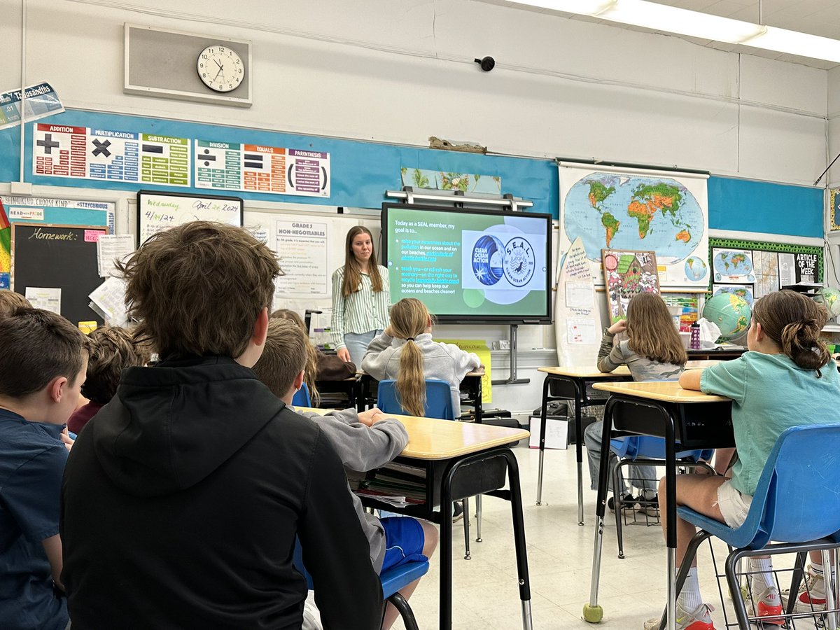 Today we were lucky to hear from Markham alum Claire Smigie about how to recycle responsibly. Claire is a member of the SEAL program @CleanOcean. Thank you for informing us about this important topic!