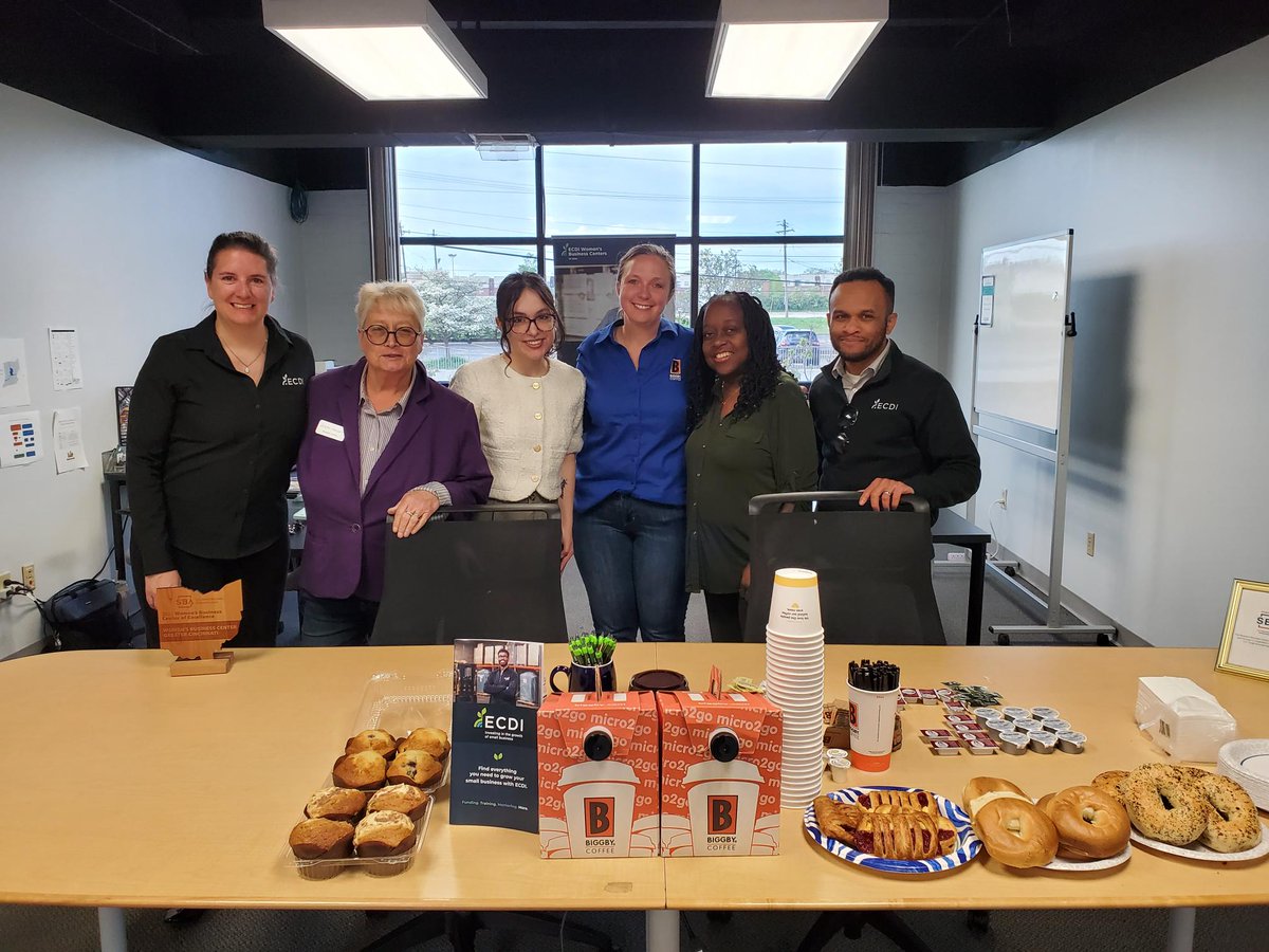 Thank you to @warm985 for brightening our day at the Women's Business Center of Greater Cincinnati! 🎉 Winning the Workday Perk-Up was a blast, and we loved the @BIGGBYCOFFEE and treats.