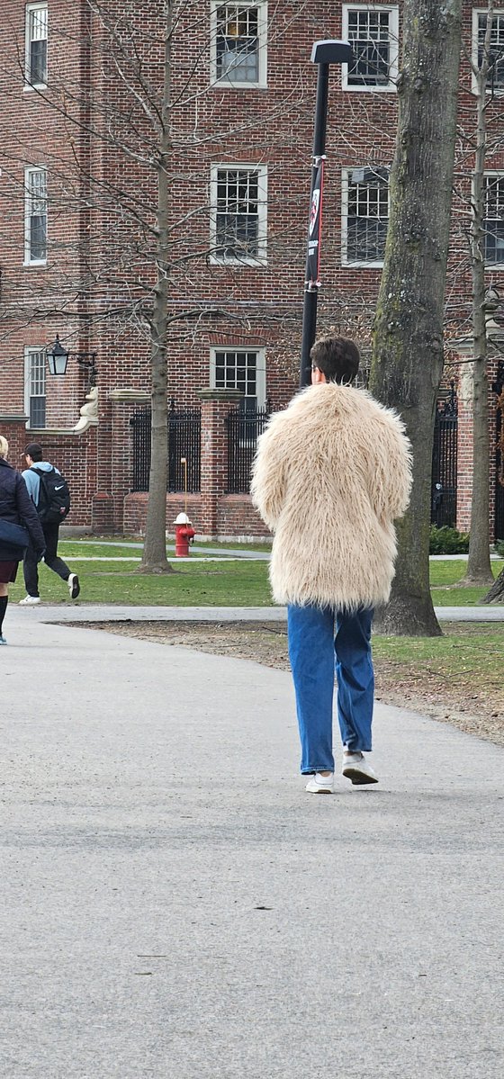 Spring fashion at Harvard University.