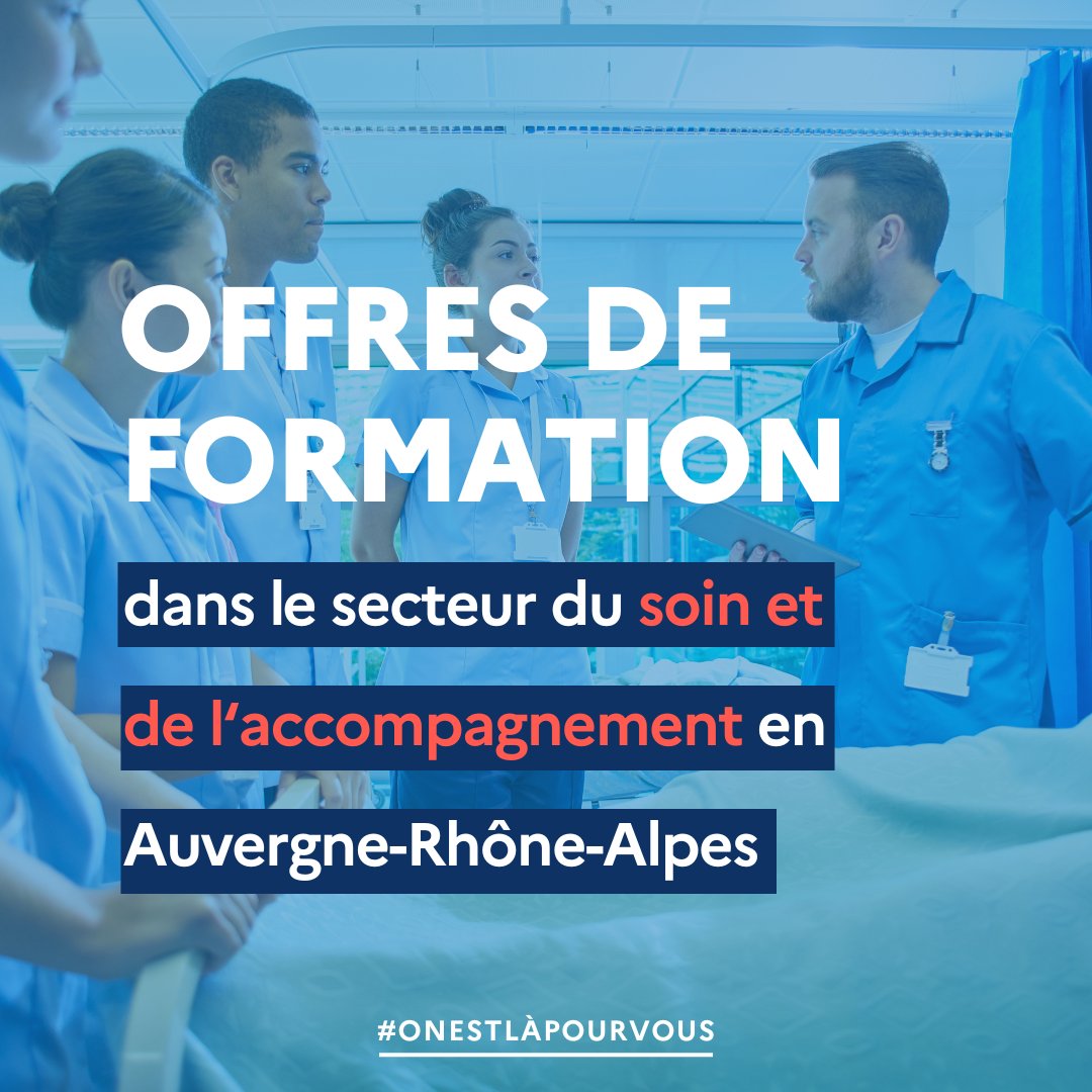 Dans le cadre de la semaine des #métiers du soin et de l'accompagnement en #AuvergneRhôneAlpes, consultez les formations disponibles en centre ou à distance sur notre moteur de recherche ➡️candidat.francetravail.fr/formations/rec…