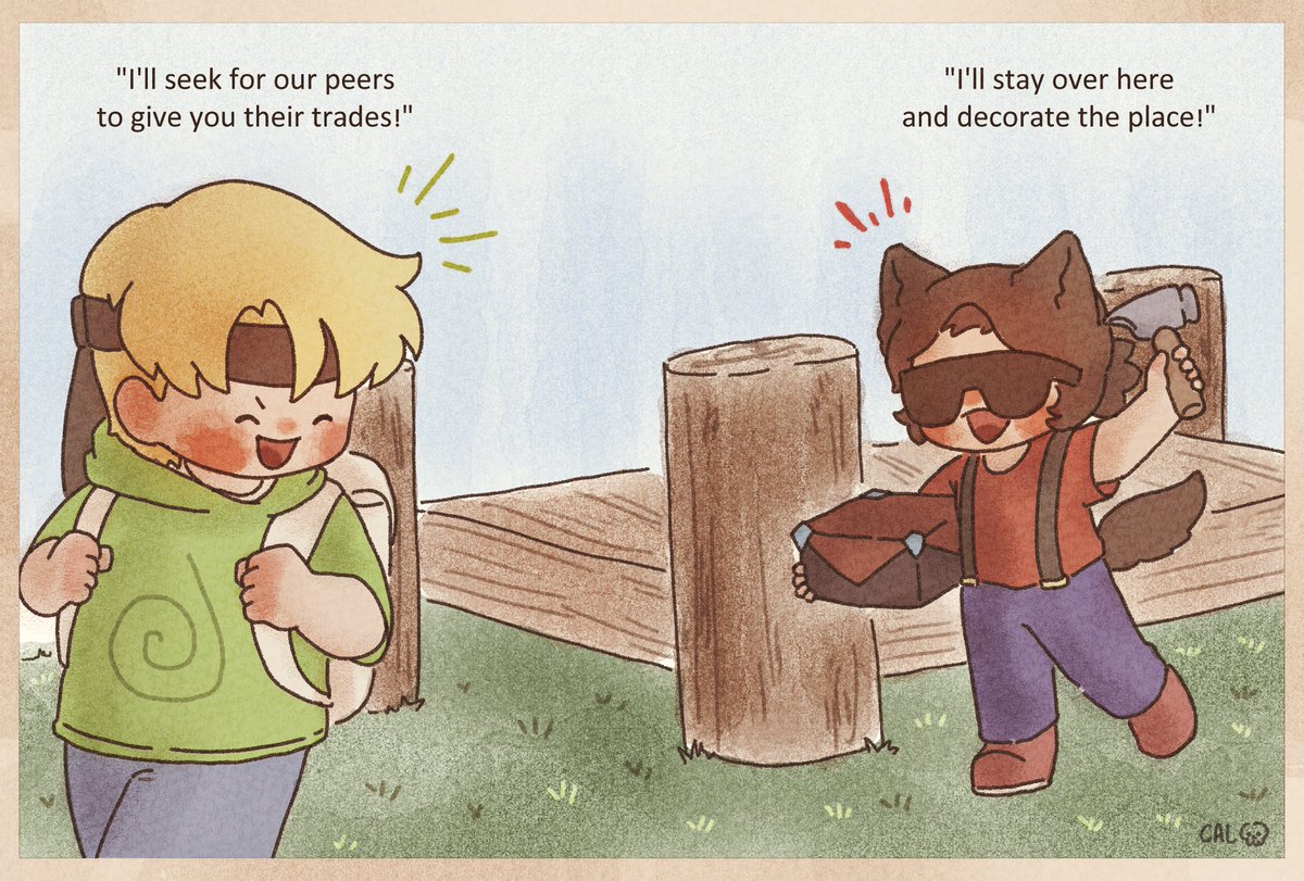 Treebark Week [Day 3  - Build] 

The Beginning of Renchanting! #rendogfanart #itlwart #renchantingduo