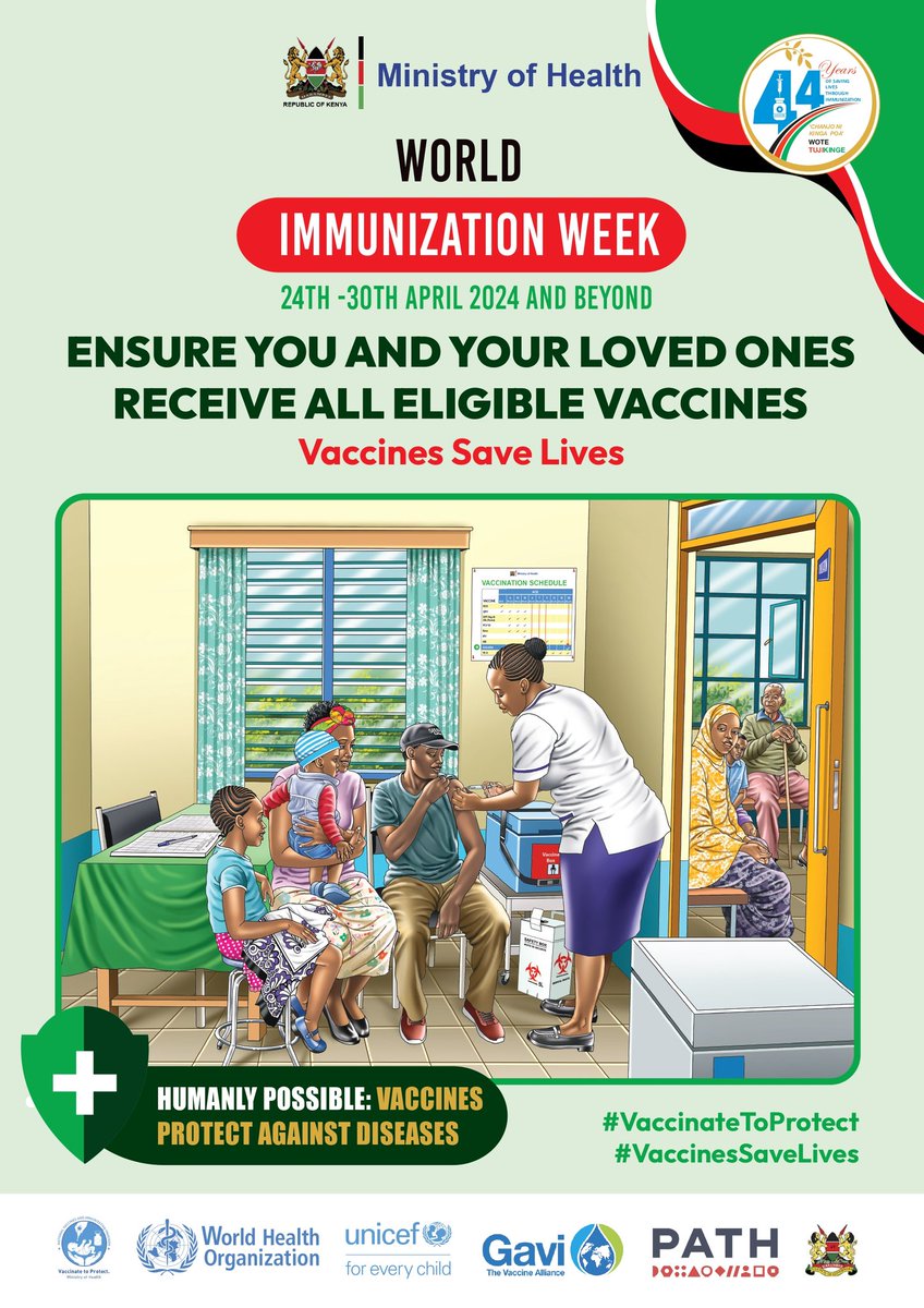 This year World Immunization Week will celebrate 50 years of the Expanded Programme on Immunization (EPI) – recognizing  collective efforts to save and improve countless lives from vaccine-preventable diseases
#VaccineToProtect
#VaccinesSaveLives