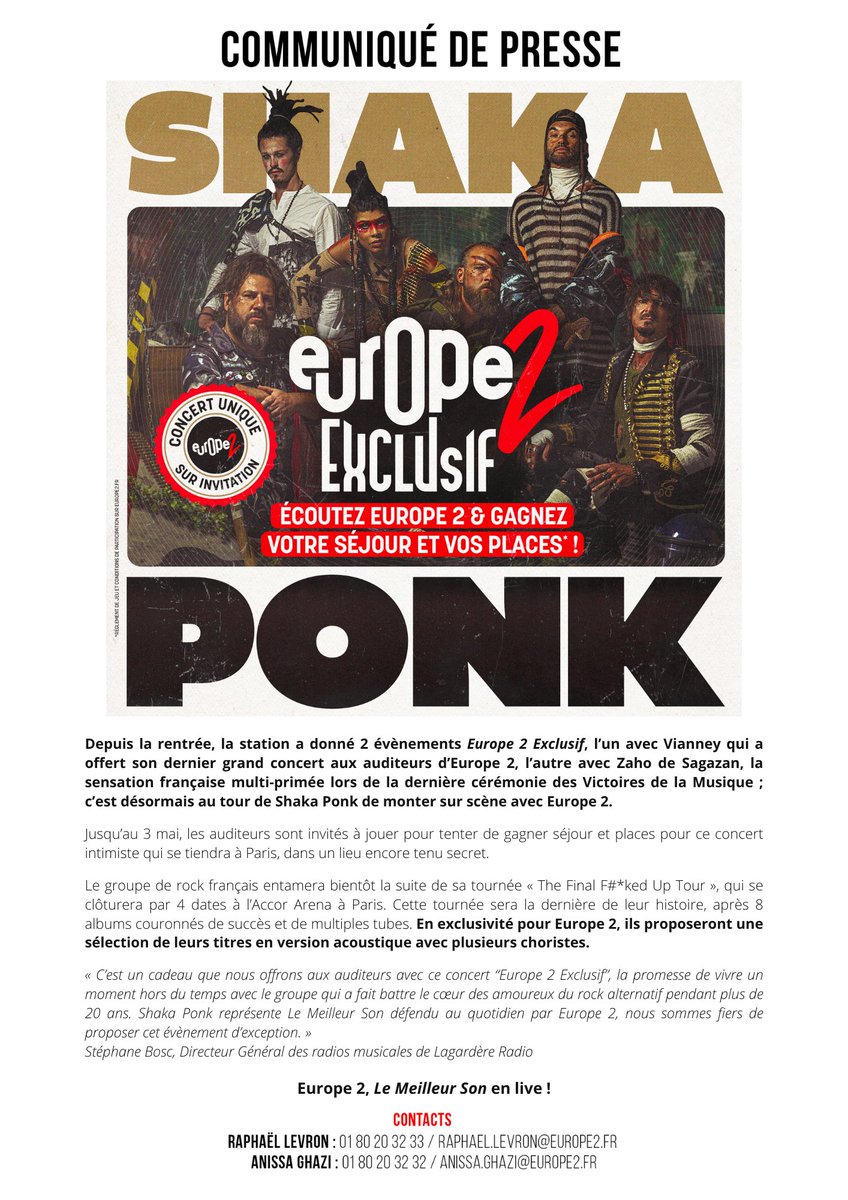 Europe 2 Service Presse tweet media