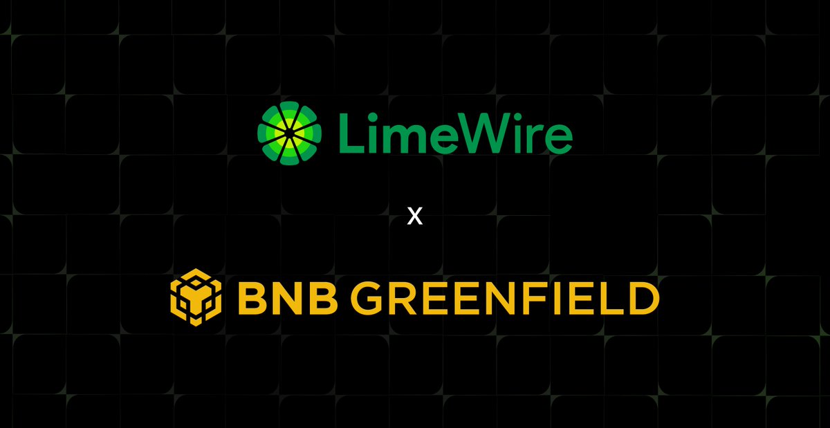 1/🧵  Exciting News! We are happy to announce that LimeWire is now integrated with @BNBCHAIN Greenfield for NFT data storage! 🚀🍋

This integration marks another step in our joint commitment for the AI space and in bringing the benefits of generative #AI and #Web3 together.