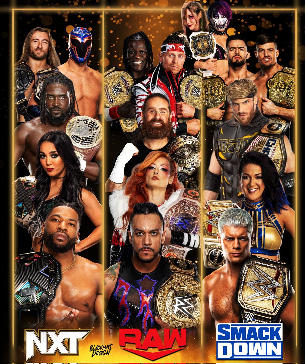 All WWE CHAMPIONS .#WWENXT #SmackDown #WWERaw #WWE