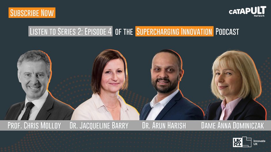 Have you ever wondered how innovation impacts health? Listen to Chief Scientist for Health @UofGRegiusAnna on the @Catapult_UK’s #SuperchargingInnovation podcast. 👉 catapult.org.uk/news/superchar… @djlmed #Innovation #NHS