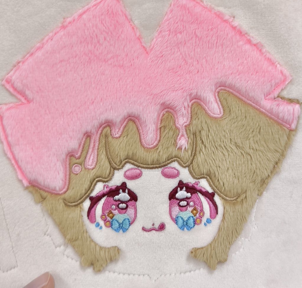 K*C様 自作ぬい15cm　おさげブラウン花刺繍 CSK542404 刺繍キット yulaのこころ躍る草花刺繍 巾着「可憐な
