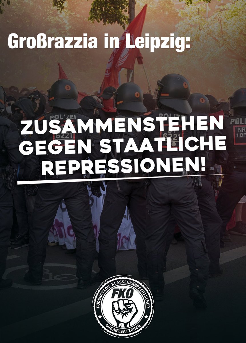 #Großrazzia in #Leipzig:
Zusammenstehen gegen staatliche #Repressionen!

#le2404