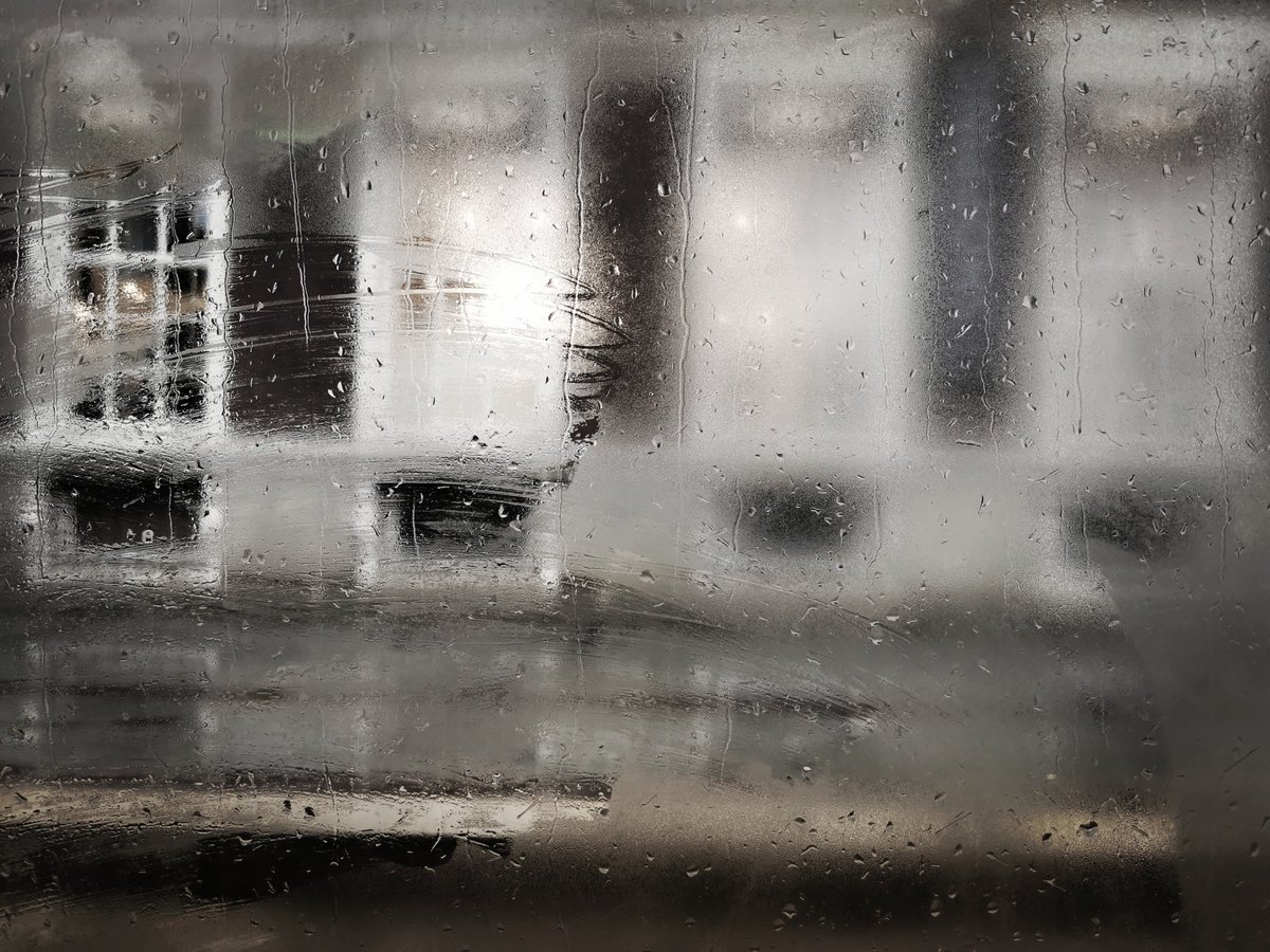 Lightrail window in rain and steam #steamywindows