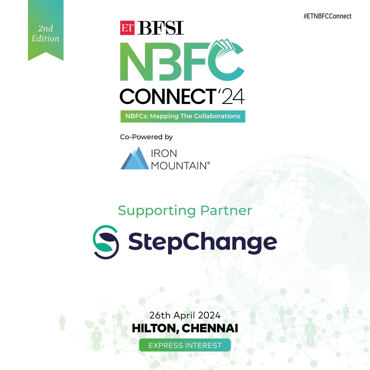 Thrilled to welcome our Supporting Partner, StepChange, for the #ETNBFCConnect 2024 in Chennai on April 26th! 

Together, we're paving the way for financial transformation and innovation in the NBFC sector. 

Know more- bit.ly/3Owey9x