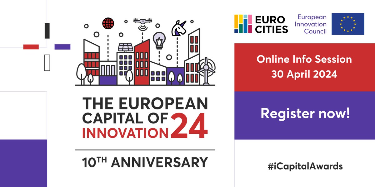 There’s still time to ask your questions about the #iCapitalAwards! 🚀 @EUROCITIES is hosting an Info Session covering details of the prize and hear first-hand from previous winners. 🗓️ 30 April 💻 Online Learn more and register here ➡️ bit.ly/4b6dulO