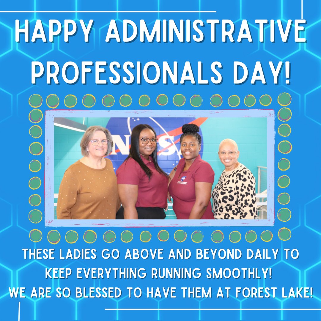 Today is Administrative Professionals Day and we are celebrating four amazing ladies! Please help us show them appreciation today! @Bjackson_FLE @Davis_FLE @misshayward_usc @TWilliamsFLE @RichlandTwo