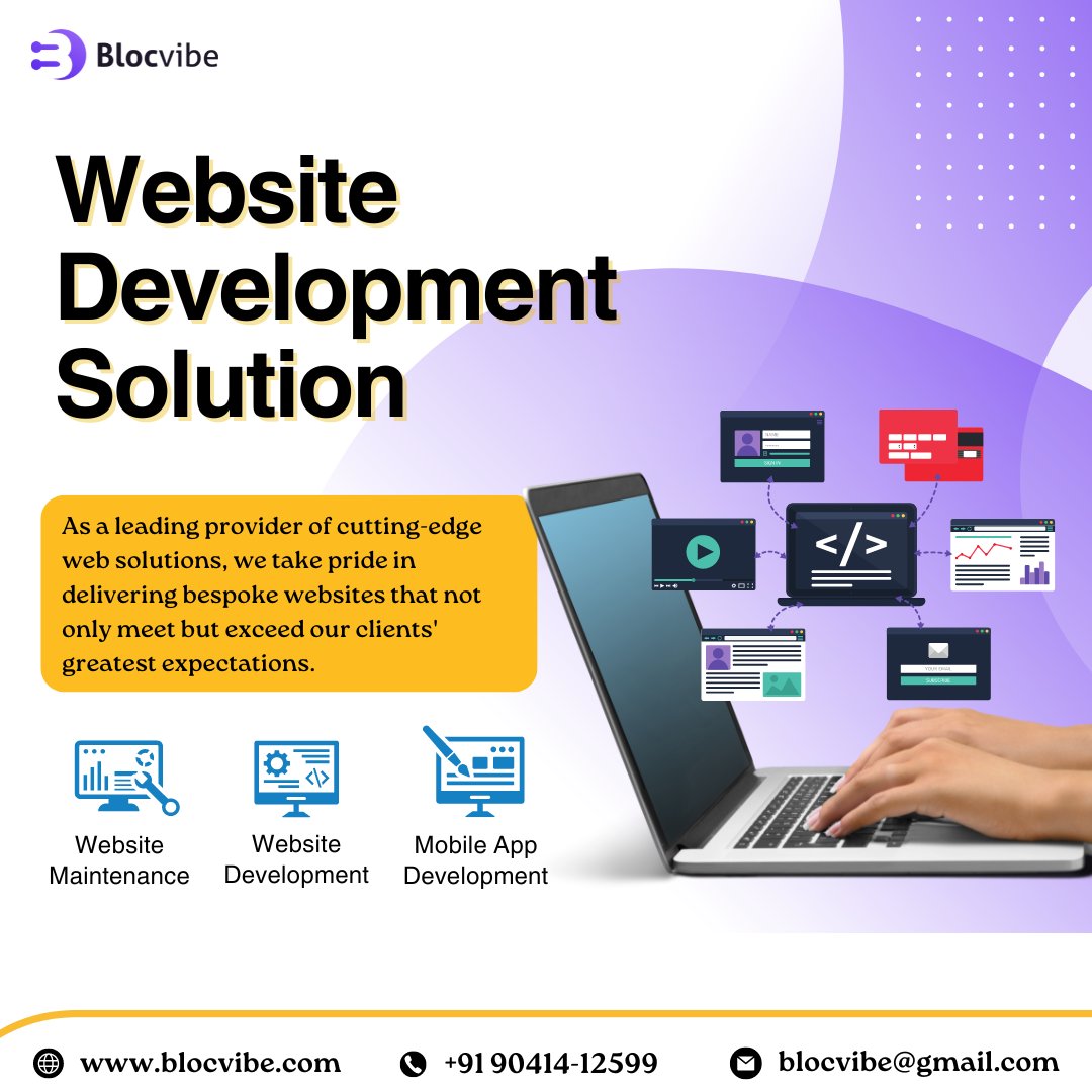 Transform your online presence with our tailored website development solutions! 🚀 Let's create something amazing together.
.
.
Check us out at Blocvibe! 🌐
.
.
#WebDevelopment #InnovateWithBlocvibe #appdesign #webdeveloper #appdevelopment #appdevelopers #appdevelopmentservices